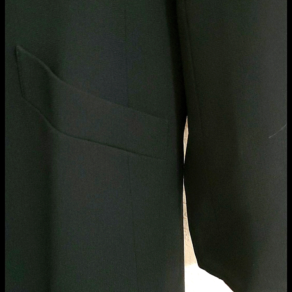 KENAR open midi black long sleeve coat lined sz.6 business travel office - Picture 8 of 11
